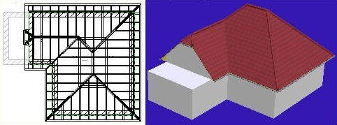 Obr. 1– Vytvořte objekt s vhodnými parametry střechy