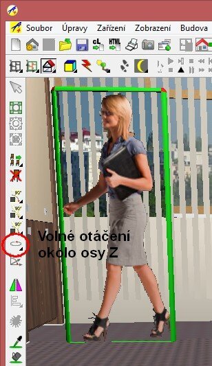 Natočení objektu